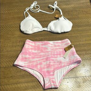NWT Victoria’s Secret PINK high waist Bikini size Medium and Large